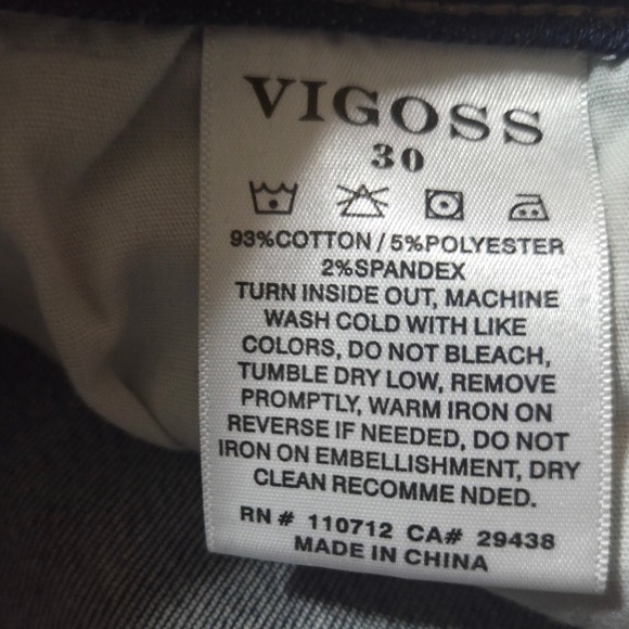 VIGOSS Jagger Skinny Jeans Distressed Dark Wash Women's Size 30 - Picture 4 of 4